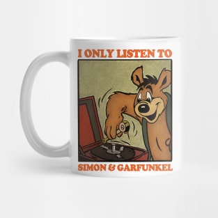 I Only Listen To Simon & Garfunkel / Retro Comic Design Mug